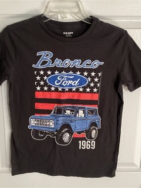 Old Navy Black Bronco Ford Graphic Tee with Blue Truck